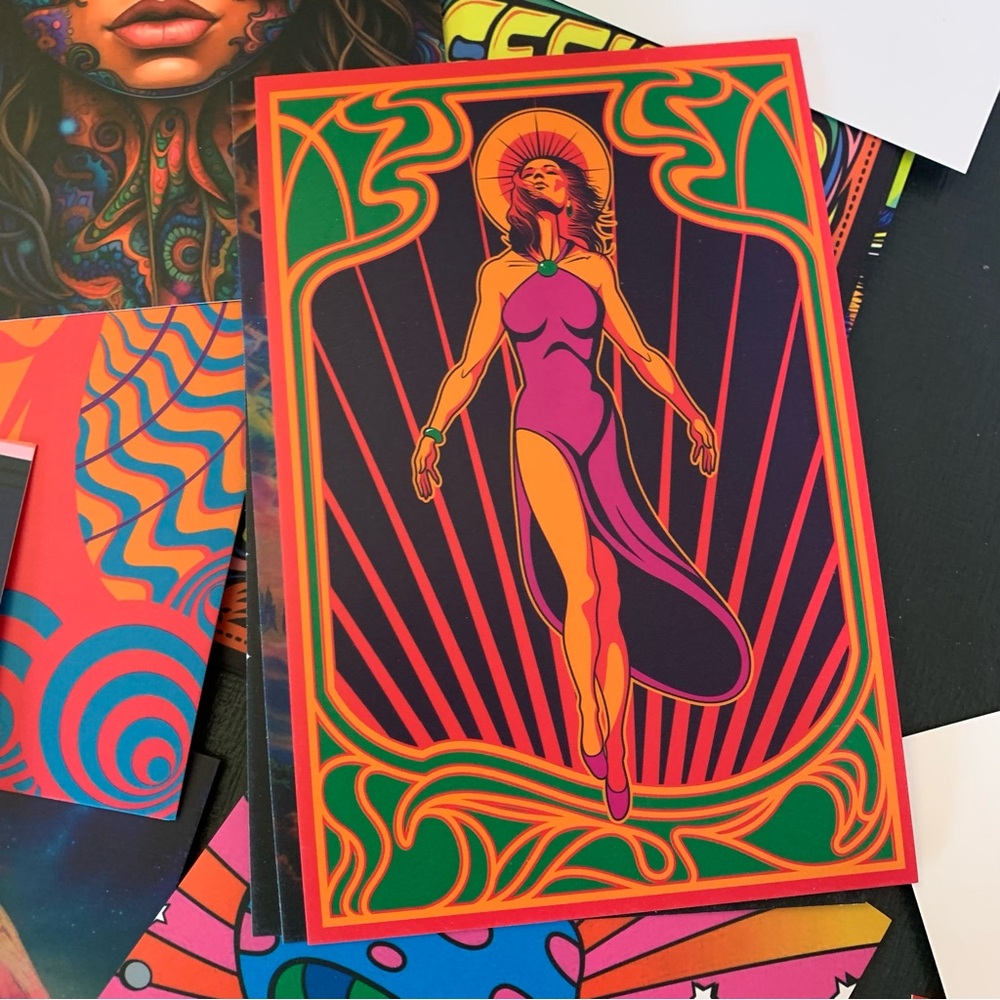 Hippie Trippy Psychedelic Wall Collage Kit - New! 💖🍄🌈✨